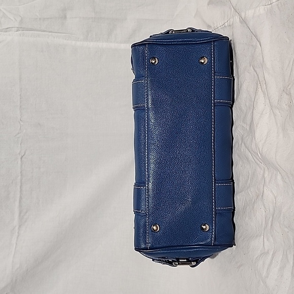 MCM Blue Leather Boston Bag - Picture 5 of 8